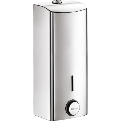 Delabie – Distributeur de savon mural 1L inox 304 poli brillant – Antivandalisme avec serrure – Pompe antigaspillage – 510580 (1/9)