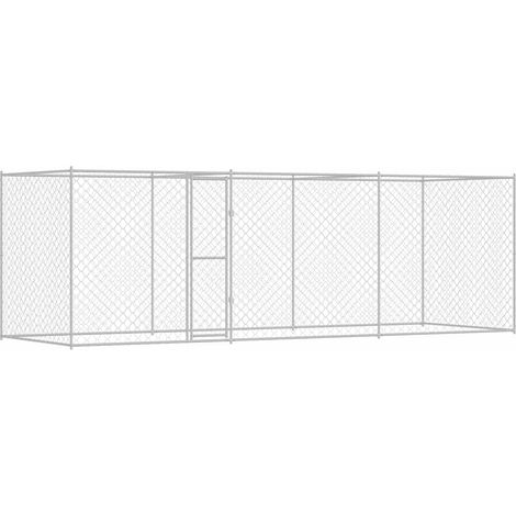 Cage pour chien Argenté 600 x 200 x 200 cm Acier galvanisé