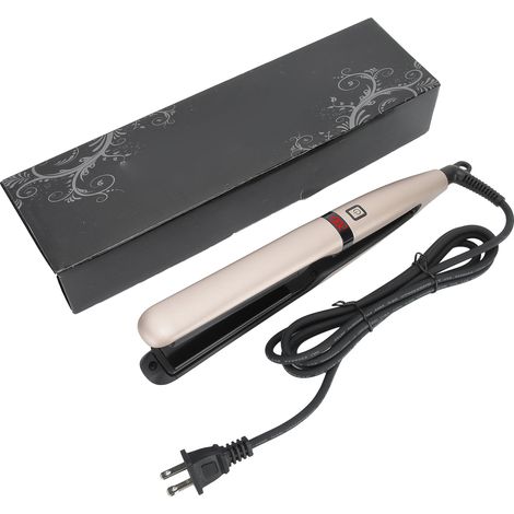 Peigne lissant électrique professionnel 2-en-1, lisse et boucle les cheveux, brossage coiffant, prise US 110-240V (1/5)