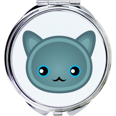 Gato azul ruso - Espejo de bolsillo para bolso de Art-Dog (1/5)
