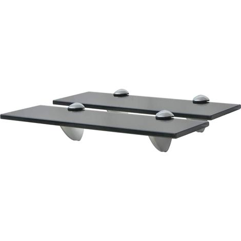 Lot de 2 Étagères murales Étagère de Rangement - Meuble de rangement Verre 30 x 10 cm 8 mm BV945268 - BonneVie (1/4)