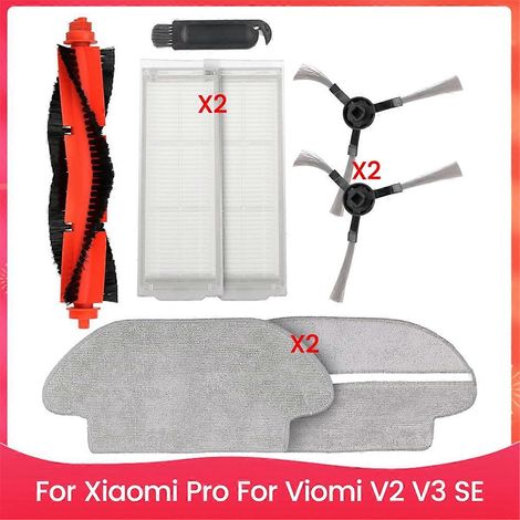 Filtre pour aspirateur brosse pour aspirateur Filtre de brosse pour aspirateur filtre de Robot Aspirateur Serpillière Pro – V2 V3 SE Main Side Brosse HEPA Filtres Serpillière Pads Accessoire Kit (1/5)