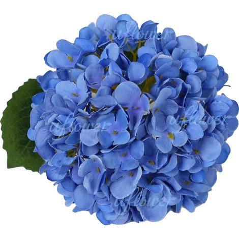 Fiori artificiali, bouquet di ortensie, decorazione realistica, blu scuro - 1 pezzo (1/2)