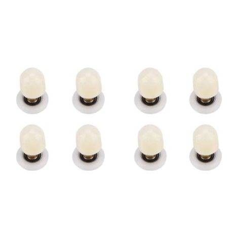 DEESSE SHOP-8pcs Rouleaux De Porte De Douche Laiton ABS Porte Coulissante Kit Roue Salle De Bains Runners Durable Porte De Toilette Poulies Accessoire Matériel Outil(27mm) (1/5)