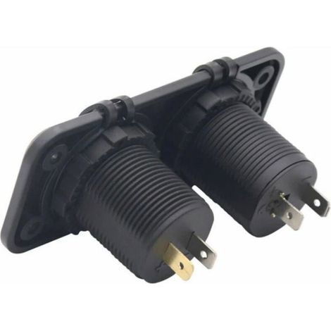 Prise Allume-Cigare - Double Port USB 5 V 4,8 A - Voltmètre LED Intégré - Tension D'Entrée 12 V / 24 V - Pour Voiture Camion Bateau - 1 Pièce (1/4)