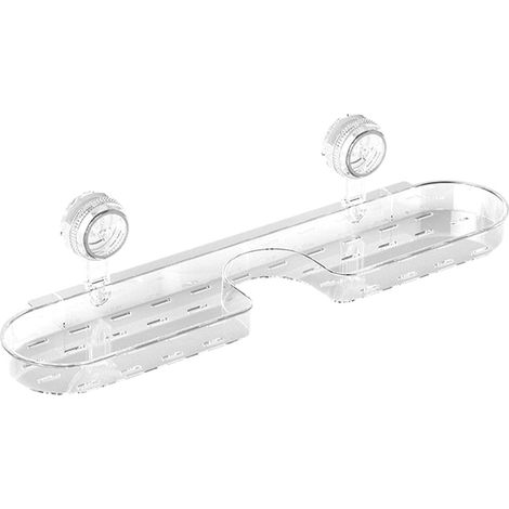 Étagère Salle De Bain Murale - Étagère Murale Avec Ventouse Pour Robinet - Rangement Pour Produits De Douche Brosses Soins Appartement Hôtel (1/5)