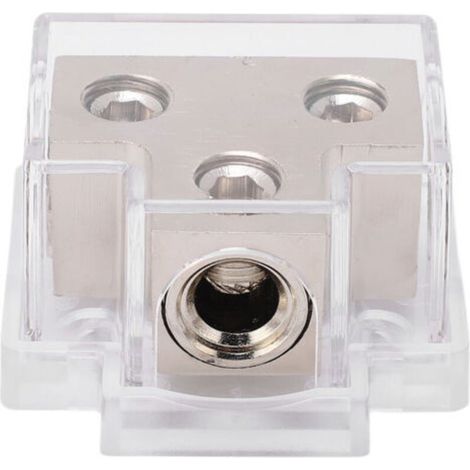 Bloc de distribution d'alimentation à 2 voies en alliage de zinc avec couvercle en plastique pour autoradio (1/5)
