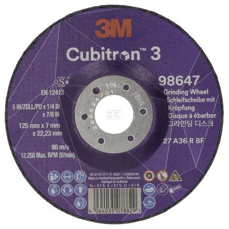 Disco de desbarbado Cubitron 3 125 mm 3M 98647