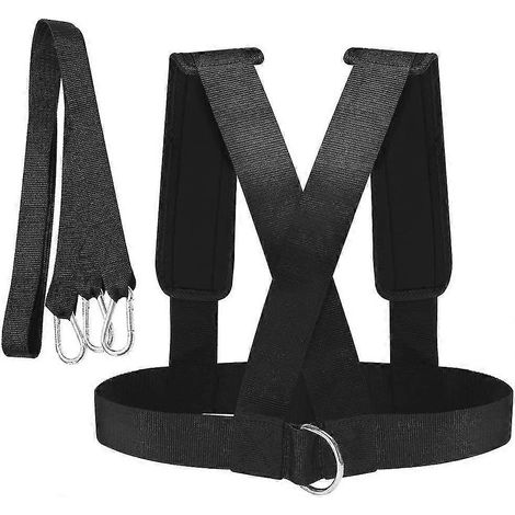 Harnais de traîneau, système d'entraînement avec résistance et assistance, kit de corde de résistance pour l'entraînement physique, améliorant la vitesse, l'endurance et la force. (1/4)