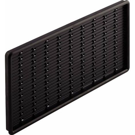 – Grille aération VMC rectangulaire 225 x 120mm – Plastique Delrin noir – Encastrable pour ventilation plafond et mur – Passage d'air 110 cm² (1/2)