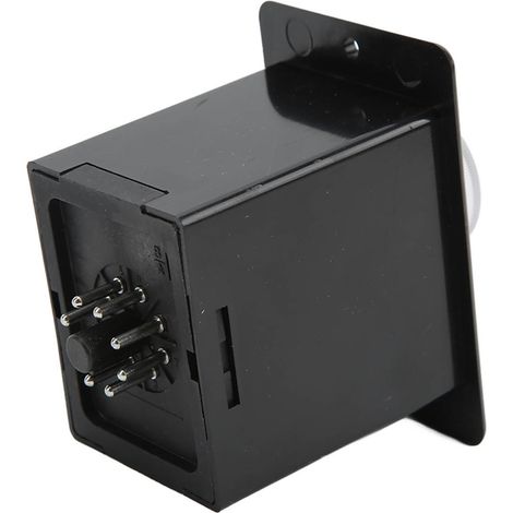 Relais Temporisateur AH2-Y 10M Mini Minuterie à Aiguille 8 Broches Temporisation Après Mise sous Tension pour Équipement Automatisé 24V DC Boîtier ABS Laiton (1/5)