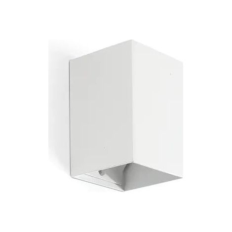 Lampada da parete LUNE quadrata liscia bianca con interruttore 40530 (1/5)