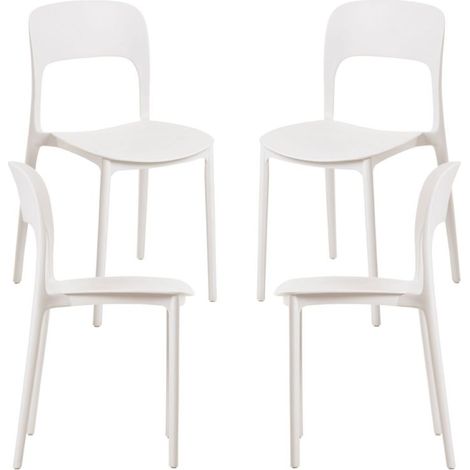 Packs Sillas Jardín - Pack 4 Sillas Ambiance - Blanco (1/5)