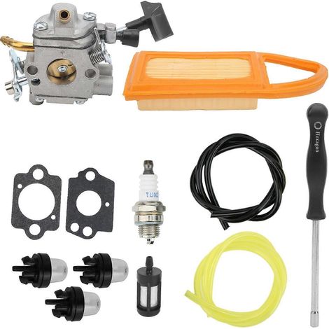 Vergaser-Reparatursatz mit Luftfilter, Ölschlauch und Luftfilter passend für Stihl BR500, BR550 und BR600 Laubbläser mit Rückentragegestell