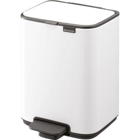 Poubelle Pédale Bo Brabantia 4l Blanc Compacte, Hygiénique Et élégante - Brabantia International Bv
