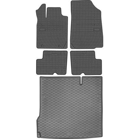 Ensemble de tapis de sol en caoutchouc pour Dacia Duster SUV (2010-2013) + tapis de coffre