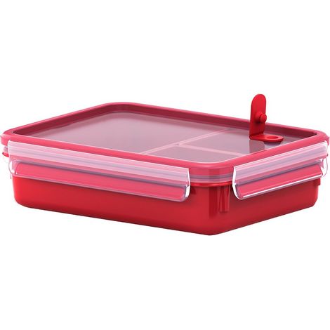 Emsa Clip & Micro Contenitore Microonde con Inserti, Rosso, 1,2 l mit Einsätzen (1/4)