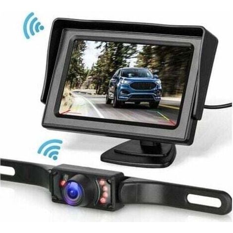 Kit de caméra de recul sans fil pour voiture/camionnette/pick-up/camping-car, moniteur 4,3 pouces, système de recul (1/4)