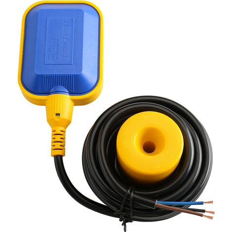 Interrupteur à Flotteur pour Pompe Vide-Cave 4M , Régulateur de Niveau d'Eau Automatique pour Réservoir, Citerne et Systèmes d'Égout, Capteur de Niveau de Liquide avec Câble de 4 Mètres (1/5)