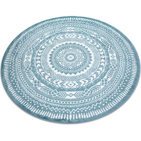 Teppich FUN Land Napkin Serviette Kreis - blau blue rund 140 cm