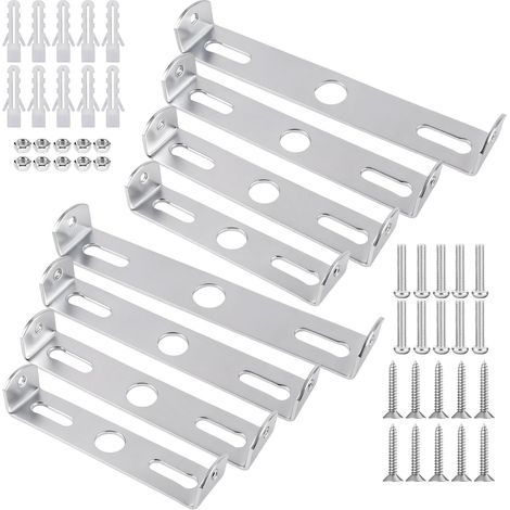 8 Supports de Fixation pour Plafonnier 80-110 mm avec Vis et Chevilles (1/5)
