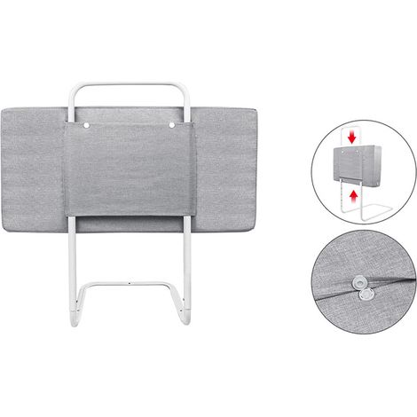 AUFUN Barrière de sécurité pour lit bébé,réglable en Hauteur avec 5 Trous,Protection Contre Les Chutes,barrière de sécurité pour Enfant (60mx1,Gris) (1/5)