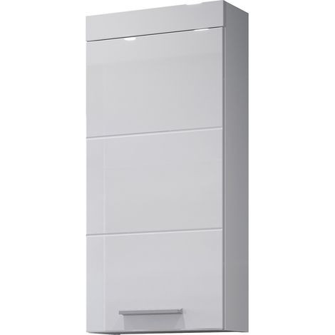 Hängeschrank DENTON-19 in Hochglanz weiß, B/H/T: ca. 35/75/16 cm (1/4)