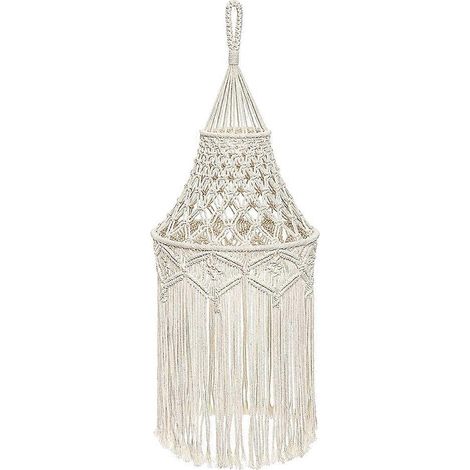 Macramé abat jour suspendu suspension lumineuse housse bureau chambre salon chambre bébé dortoir bohème décoration (1/5)