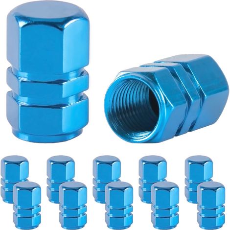 Bouchons de valve pour pneus de voiture, lot de 12, compatibles avec voitures, SUV, vélos, camions et motos - Noir (1/5)