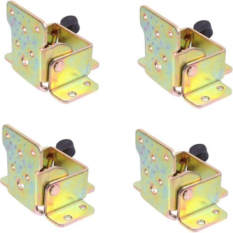 Lot de 4 charnières pliantes en fer autobloquantes pour pieds de table et de meubles avec frein (1/5)