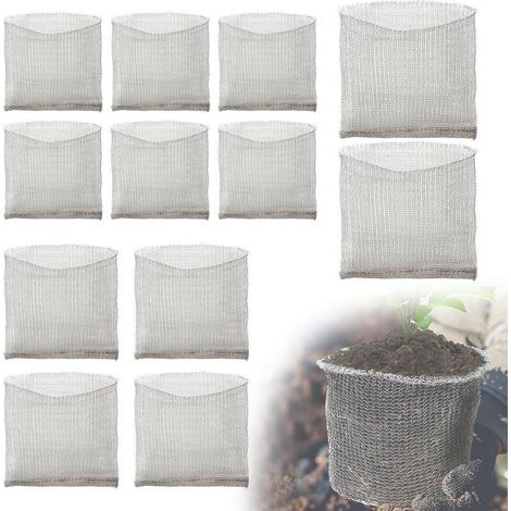 12PCS Panier Anti Campagnol en INOX, Sac en Grilles d'acier Inoxydable Contre Les Rongeurs, Protection en Filet Métallique pour Racines des Plantes des Arbres, des Fleurs (1/5)