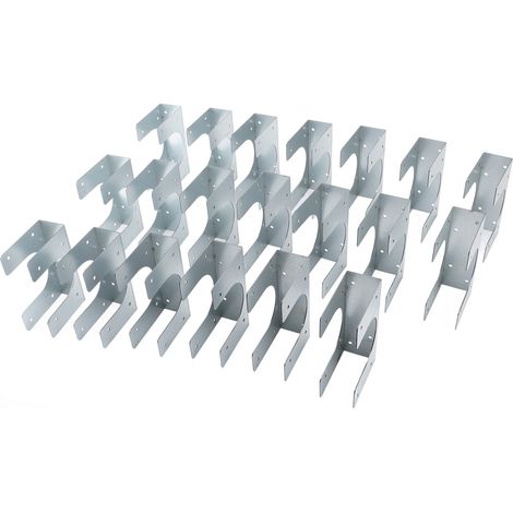 Supports métalliques pour clous à bois individuels, 20 unités, adaptés aux tuyaux jusqu'à 2-1/2 pouces, avec support supplémentaire. (1/5)