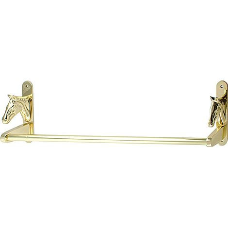Porte-serviettes couleur laiton avec barre, sujet cheval