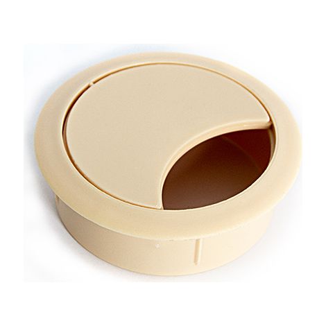 Passacavo in plastica betulla/acero da 60 mm SANS MARQUE