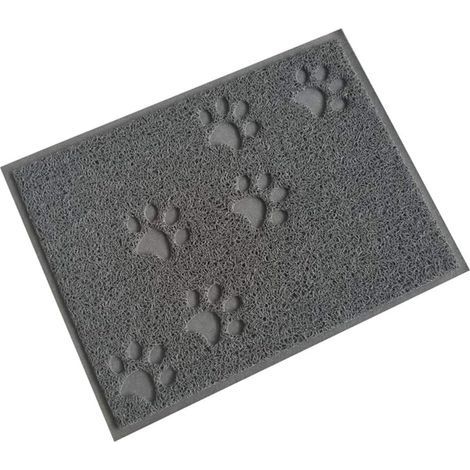 Gris 30 x 40cm Tapis pour bac à litière Tapis imperméable dAlimentation/de bac à litière pour Chat et Chien (1/4)