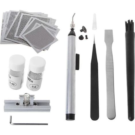 Kit de soudure à chaud direct pour le reballing BGA, destiné à la réparation et à la reprise de composants CMS. (1/5)
