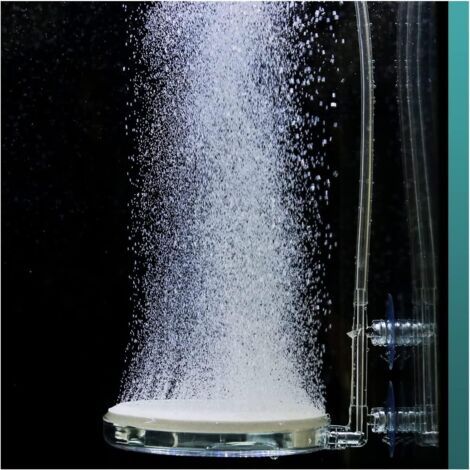 Aquarium Pierre a Air, Pierre à air d'aquarium, avec Valve de Commande Silencieux Super High CO2 Diffuseur d'oxygène dissous pour Aquarium et hydroponique (100 mm) (1/5)