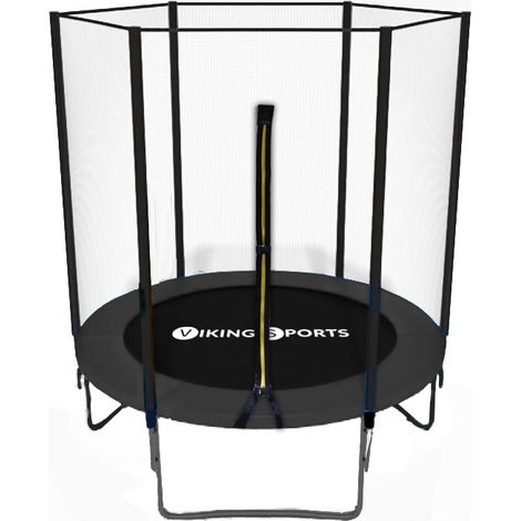 Trampolín - 183 cm - con red de seguridad - negro (1/5)