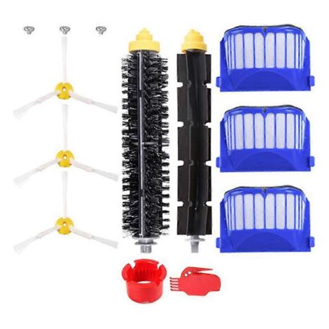 Brosse latérale rotative avec filtre pour aspirateurs iRobot Roomba série 600 (modèles 606, 610, 620, 630, 650, 660, 675 et 676) - Accessoires
