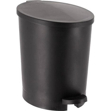 Bidone a pedale in pp con coperchio 4l - nero opaco - Tendance (1/4)