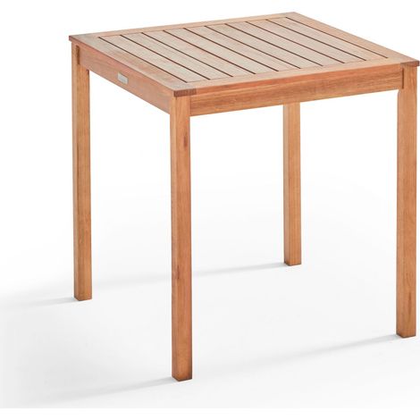 Table bistrot carrée en bois d'eucalyptus