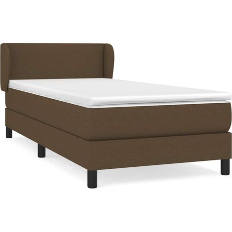Maison Exclusive - Boxspringbett mit Matratze Dunkelbraun 100x200 (1/5)