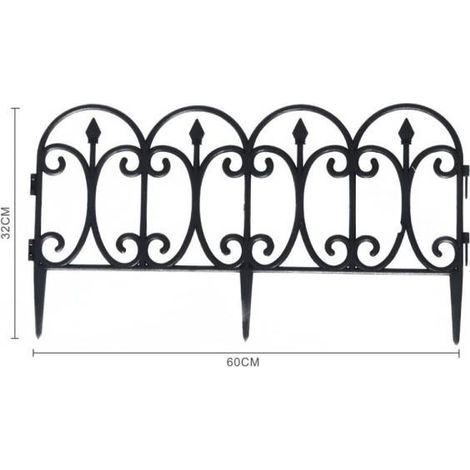 Trade Shop - Cerca Para El Borde Cercado Del Jardín Para El Prado En Polipropileno Dim 32x60cm - (1/2)