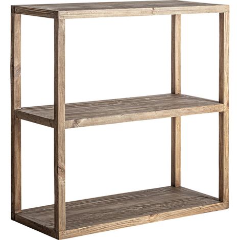 Étagère bois de pin vieilli style colonial marron naturel - Marron bois vieilli naturel (1/4)