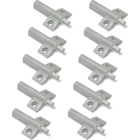 Emuca Pistones amortiguadores gris lote de 10 para mueble (1/8)