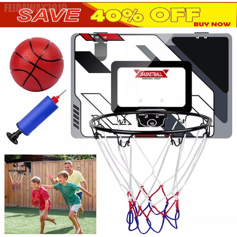 Kids Basketball Wall Mount Hoop Set Acrylic Board Indoor Sports Activity Game (1/5)