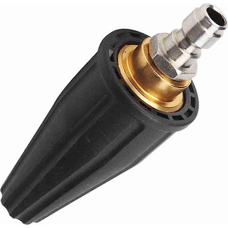 Buse de pulvérisation turbo rotative pour nettoyeur haute pression, raccord rapide 1/4". (1/5)