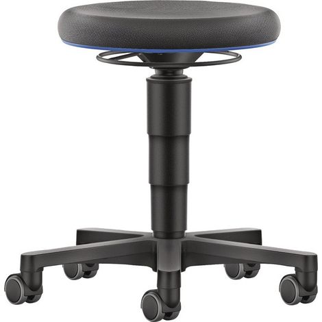 Taburete giratorio espuma integral negra Altura asiento 450-650mm BIMOS