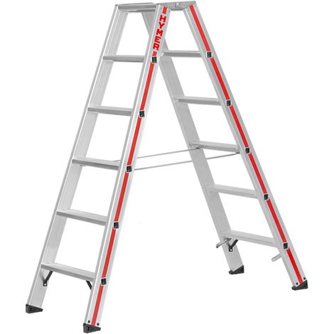 Scaletta doppia 2x8 gradini - Altezza mass. di lavoro 3,35m - 8024/2x8