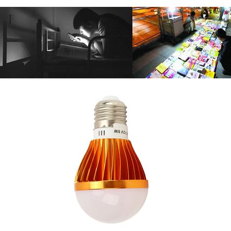 L'ampoule spirale E27 de 5 W et 12 V CC peut être associée à un contrôleur solaire et à un câble de 3 mètres. (1/5)